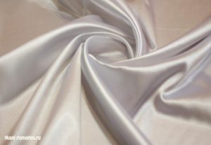 Ткань костюмная  Атлас стрейч цвет белый